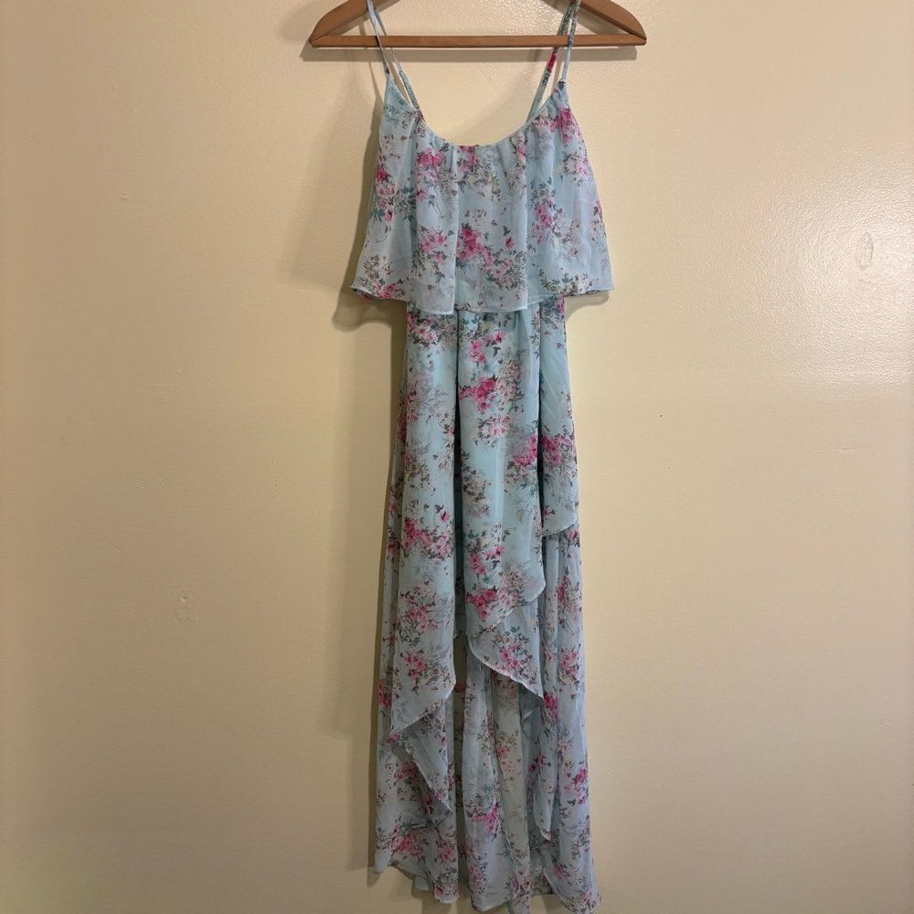 Disney High Low Dress in Blue and Pink Floral